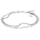 ZINZI zilveren dubbele armband met open hartjes schakels ZIA2775