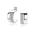 Mart Visser by ZINZI zilveren oorsieraden strak recht 17 x 8mm MVO17