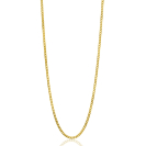 42cm ZINZI Gold 14 krt gourmet ketting 1mm breed, ideaal om je hanger aan te bevestigen ZGLG42-1