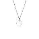 12mm ZINZI zilveren hanger glad rond plaatje voor gravure ZIH2345-12 (zonder collier)