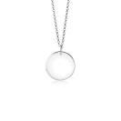 20mm ZINZI zilveren hanger glad rond plaatje voor gravure ZIH2345-20 (zonder collier)