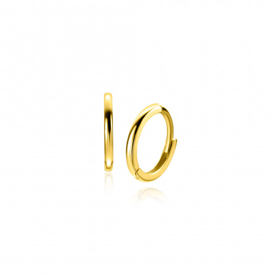 10mm ZINZI Gold 14 karaat gouden oorringen met luxe scharniersluiting 10 x 1,2mm ZGO523