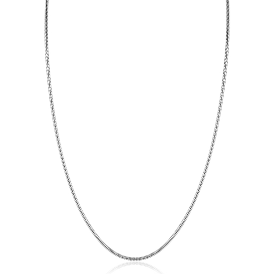 ZINZI zilveren ronde slangen ketting (1,6mm breed) 42-45cm ZIC2848