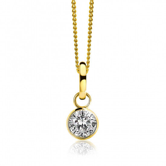 ZINZI zilveren handige hanger 14K geel verguld om je oorbedels aan een ketting te hangen ZIH1CHG