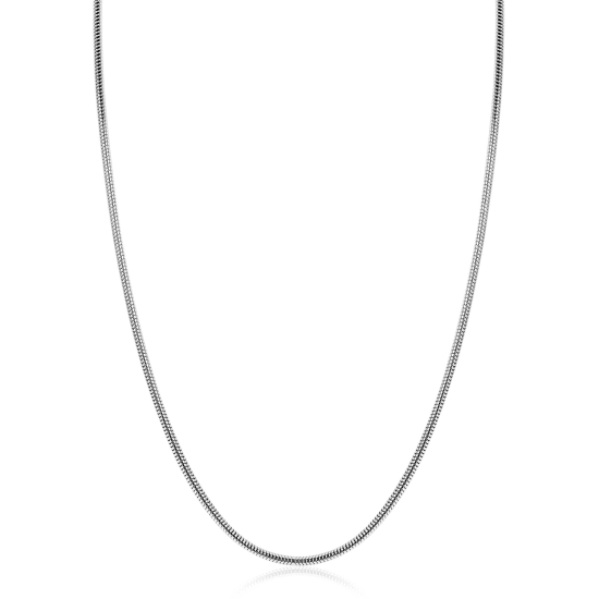 ZINZI zilveren ronde slangen ketting (2mm breed) 42-45cm ZIC2849