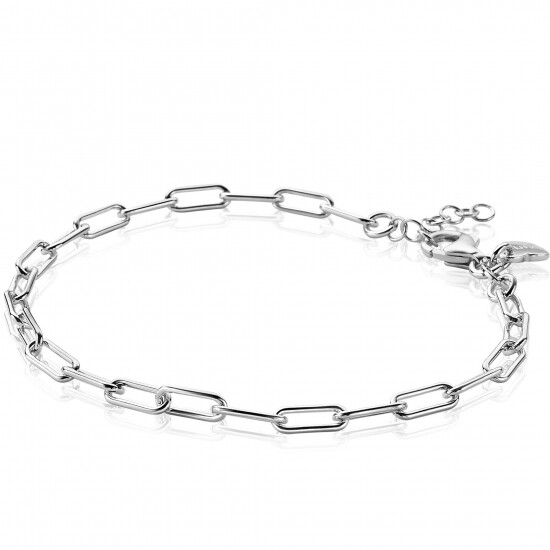 ZINZI zilveren paperclip schakel armband 3,5mm breed ZIA2202