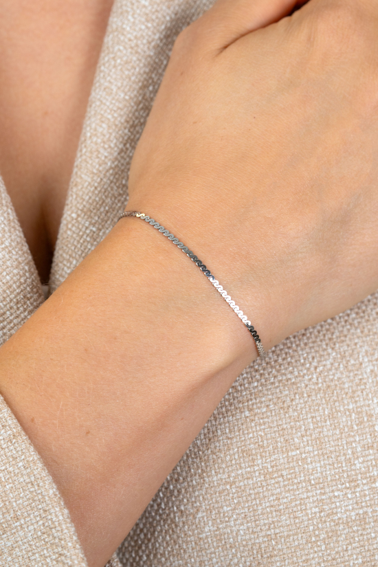 ZINZI zilveren schakelarmband met fijne gladde S schakel ZIA2774