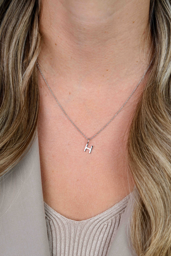 ZINZI zilveren letter hanger H ZIH2140H