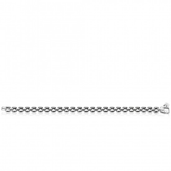ZINZI zilveren brede rolex-style schakel-armband 8mm breed 19cm ZIA2764