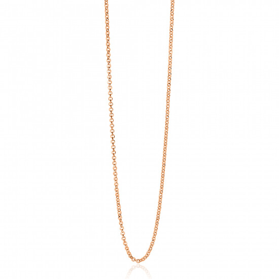 45cm ZINZI zilveren jasseron ketting rosé verguld ZILC-J45R