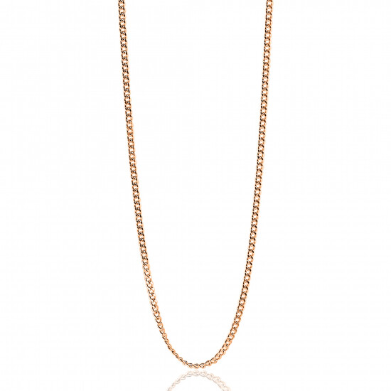 70cm ZINZI zilveren gourmet ketting rosé verguld ZILC-G70R