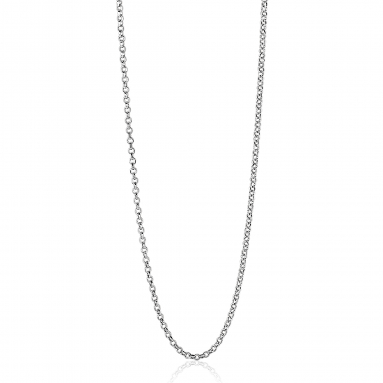 45cm ZINZI zilveren jasseron ketting ZILC-J45
