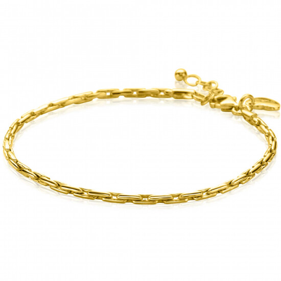 ZINZI gold plated zilveren schakel armband 2,3mm breed 18-21cm ZIA2648G