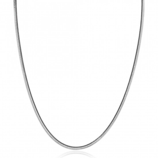 ZINZI zilveren platte slangen-ketting 45cm 2,5mm breed ZIC2401