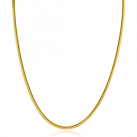 ZINZI gold plated zilveren platte slangen-ketting 45cm 2,5mm breed ZIC2401G