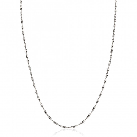 ZINZI zilveren ketting met glinsterende gedraaide schakels 1,9mm breed 43-45cm ZIC2585
