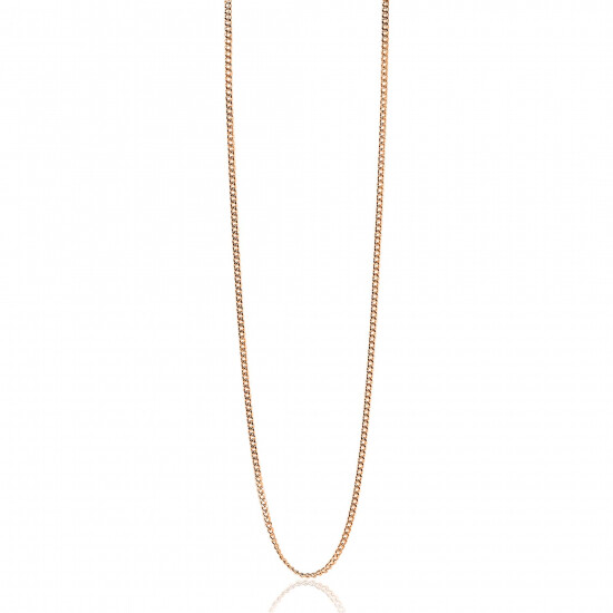 90cm ZINZI zilveren gourmet ketting rosé verguld ZILC-G90R