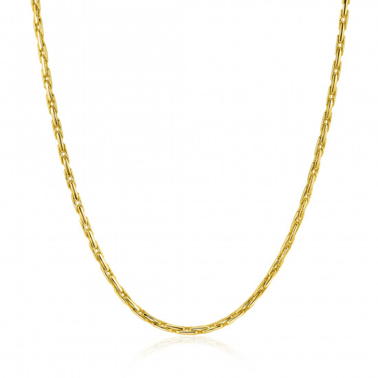 ZINZI gold plated zilveren schakel ketting 2,3mm breed 43-45cm ZIC2648G