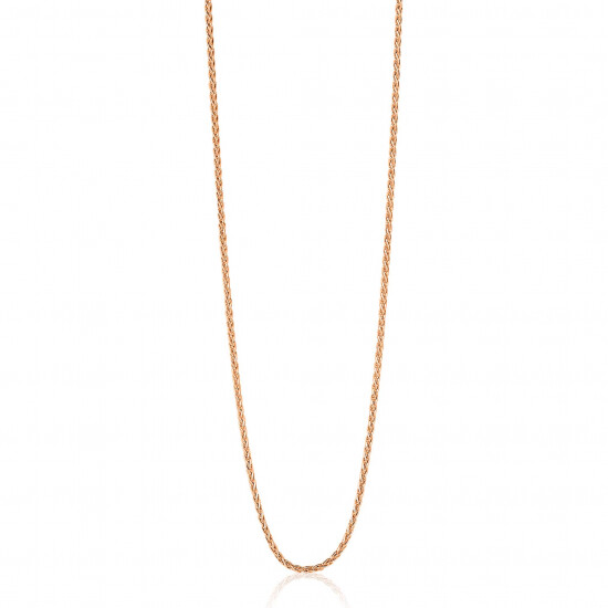 90 cm ZINZI zilveren palmier ketting rosé verguld ZILC-P90R