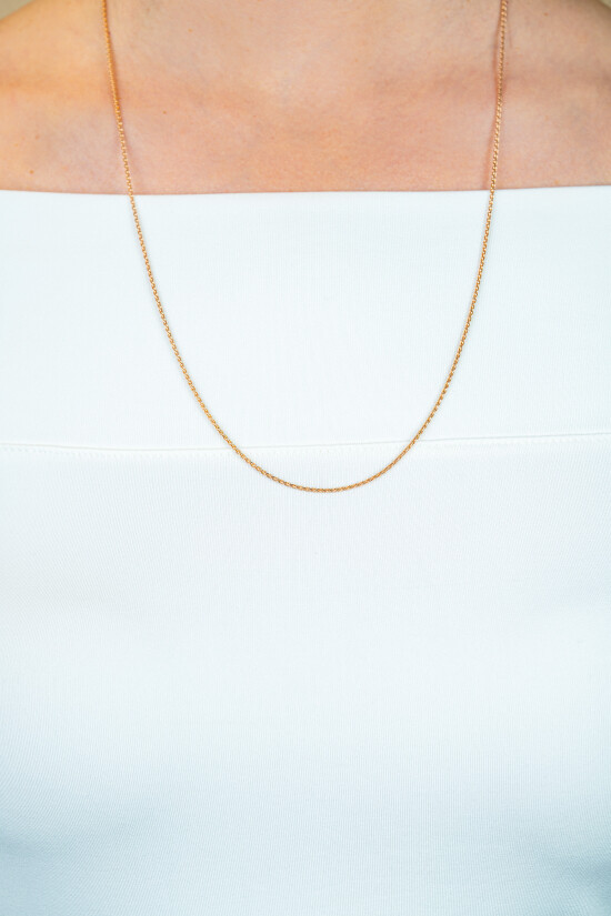 42cm ZINZI zilveren palmier ketting rosé verguld ZILC-P42R