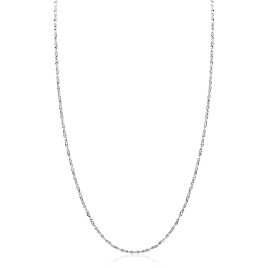 ZINZI zilveren organisch gedraaide schakel ketting (1,8mm breed) 42-45cm ZIC2843