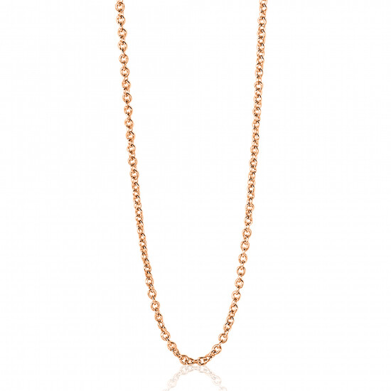 80cm ZINZI zilveren anker ketting rosé verguld ZILC-A80R