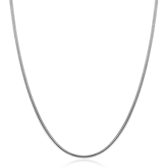ZINZI zilveren ronde slangen ketting (2mm breed) 42-45cm ZIC2849