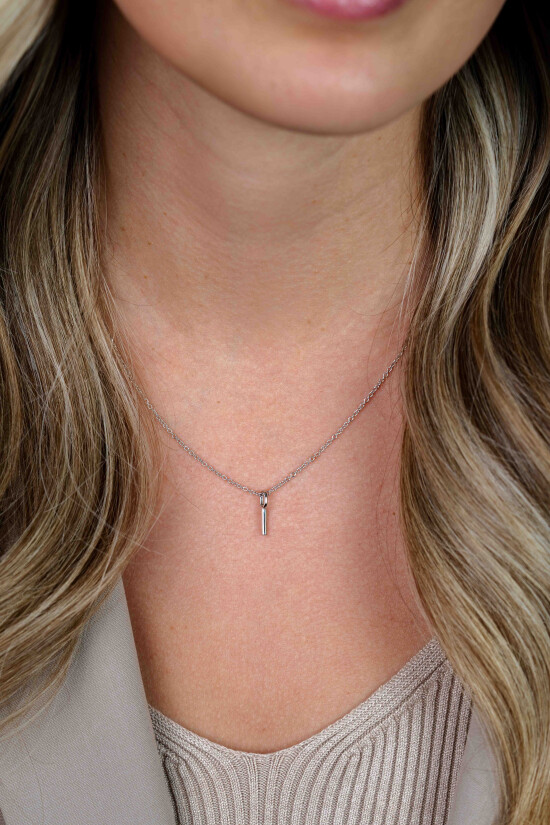 ZINZI zilveren letter hanger I ZIH2140I