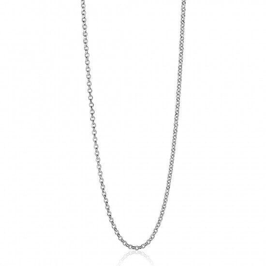 90cm ZINZI zilveren jasseron ketting ZILC-J90