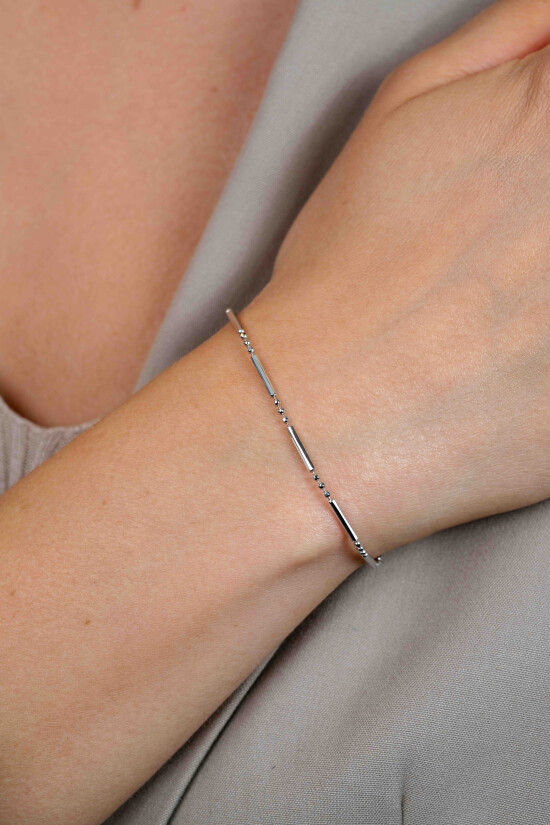 ZINZI zilveren fantasie armband met staafjes ZIA1452