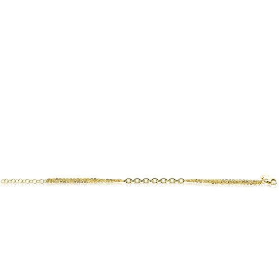 ZINZI goldplated zilveren multi schakelarmband met jasseron schakels ZIA2781G