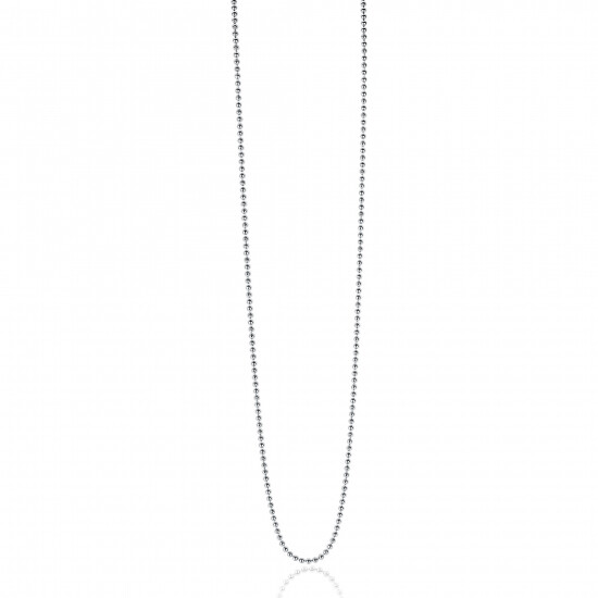 60cm ZINZI zilveren bolletjes ketting ZILC-B60