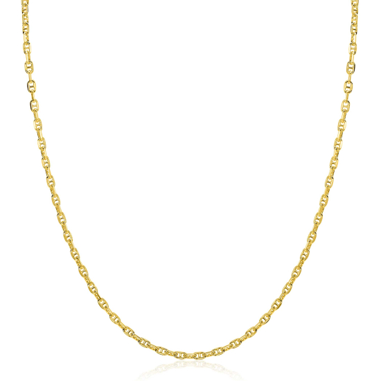 ZINZI gold plated zilveren marine schakel ketting (2,3mm breed) 42-45cm ZIC2841G