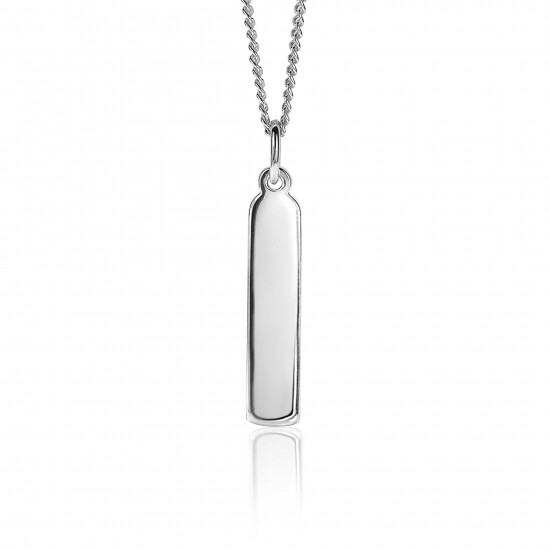 ZINZI zilveren hanger 32mm langwerpige plaat ZIH2213 (zonder collier)