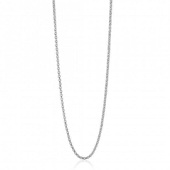 45cm ZINZI zilveren jasseron ketting ZILC-J45