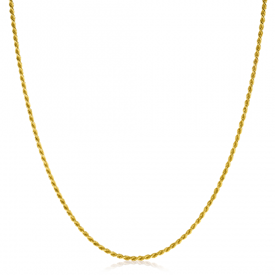 60cm ZINZI gold plated zilveren koord ketting ZILC-K60G