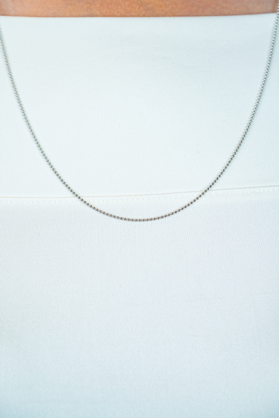 70cm ZINZI zilveren bolletjes ketting, 0,9mm breed. ZILC-B70