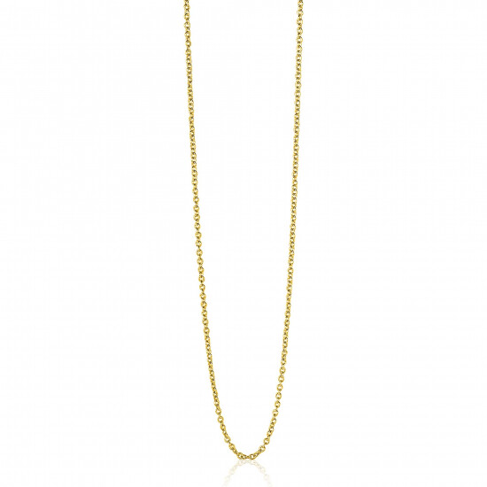 45cm ZINZI gold plated zilveren anker ketting ZILC-A45G