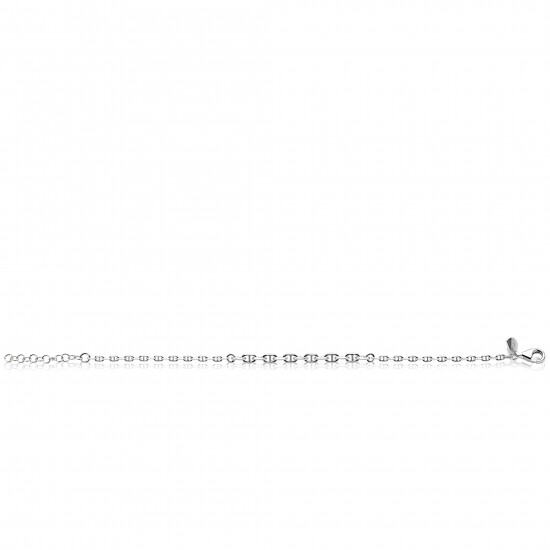 ZINZI zilveren armband met aflopende marine-schakels (3,8mm breed) 17–20cm ZIA2762