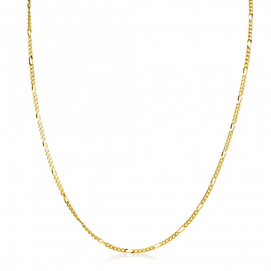 70cm ZINZI gold plated zilveren figaro ketting ZILC-F70G