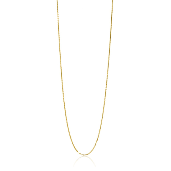 45cm ZINZI Gold 14 krt anker ketting 0,7mm breed, ideaal om je hanger aan te bevestigen ZGLA45-07