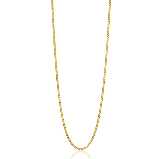 45cm ZINZI Gold 14 krt gourmet ketting 1mm breed, ideaal om je hanger aan te bevestigen ZGLG45-1