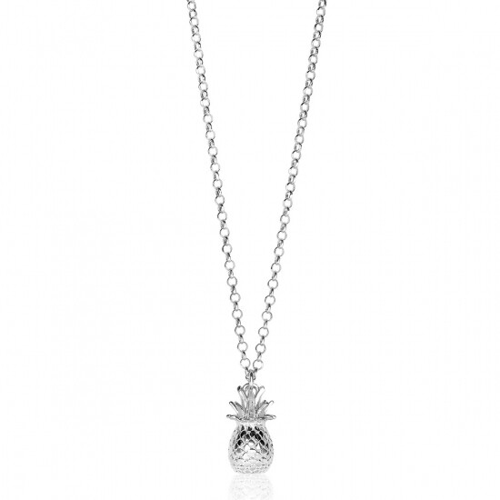 ZINZI zilveren ketting met ananas 42-45cm ZIC1699
