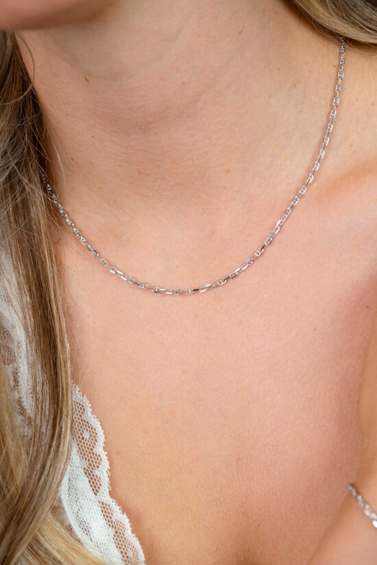 ZINZI zilveren marine schakel ketting (2,3mm breed) 42-45cm ZIC2841