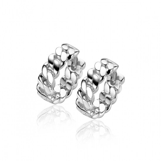 ZINZI zilveren oorringen gourmet 13 x 4mm ZIO2117