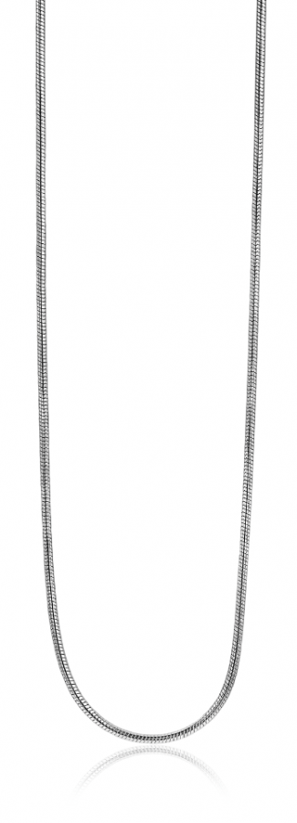 42cm Zinzi zilveren slangen collier 1mm breed ZISL42 