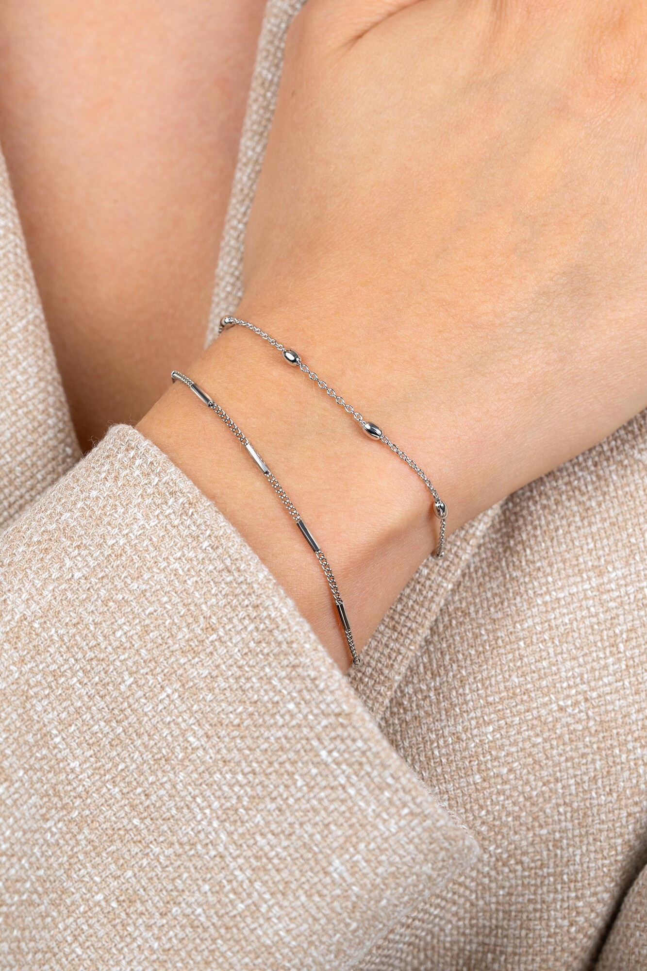 Xmas Giftset: Twee verfijnde zilveren armbanden in één stijlvolle set. Perfect om cadeau te geven. (ZIA2366 en ZIA1655) GIFTSET20