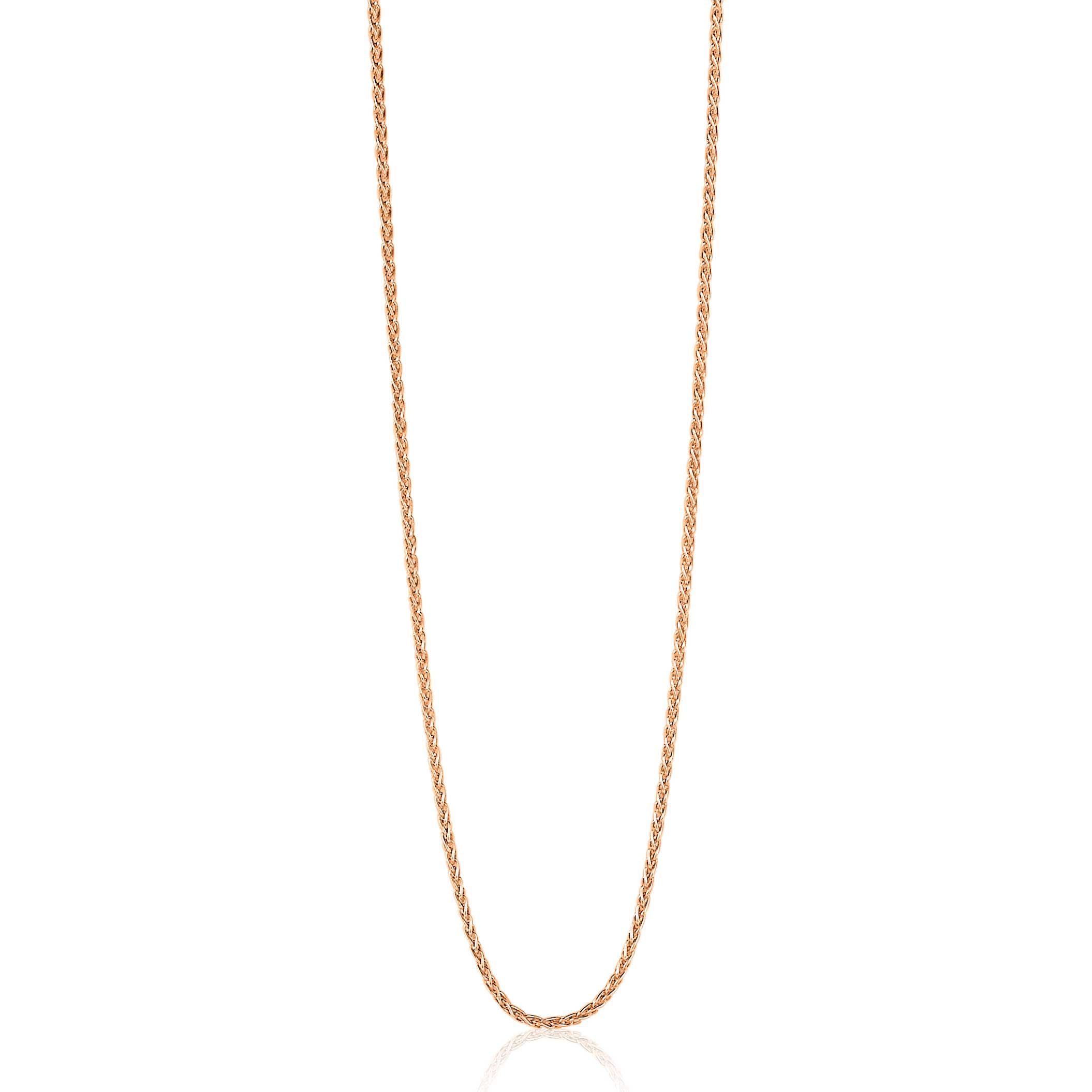 80 cm ZINZI zilveren palmier ketting rosé verguld ZILC-P80R