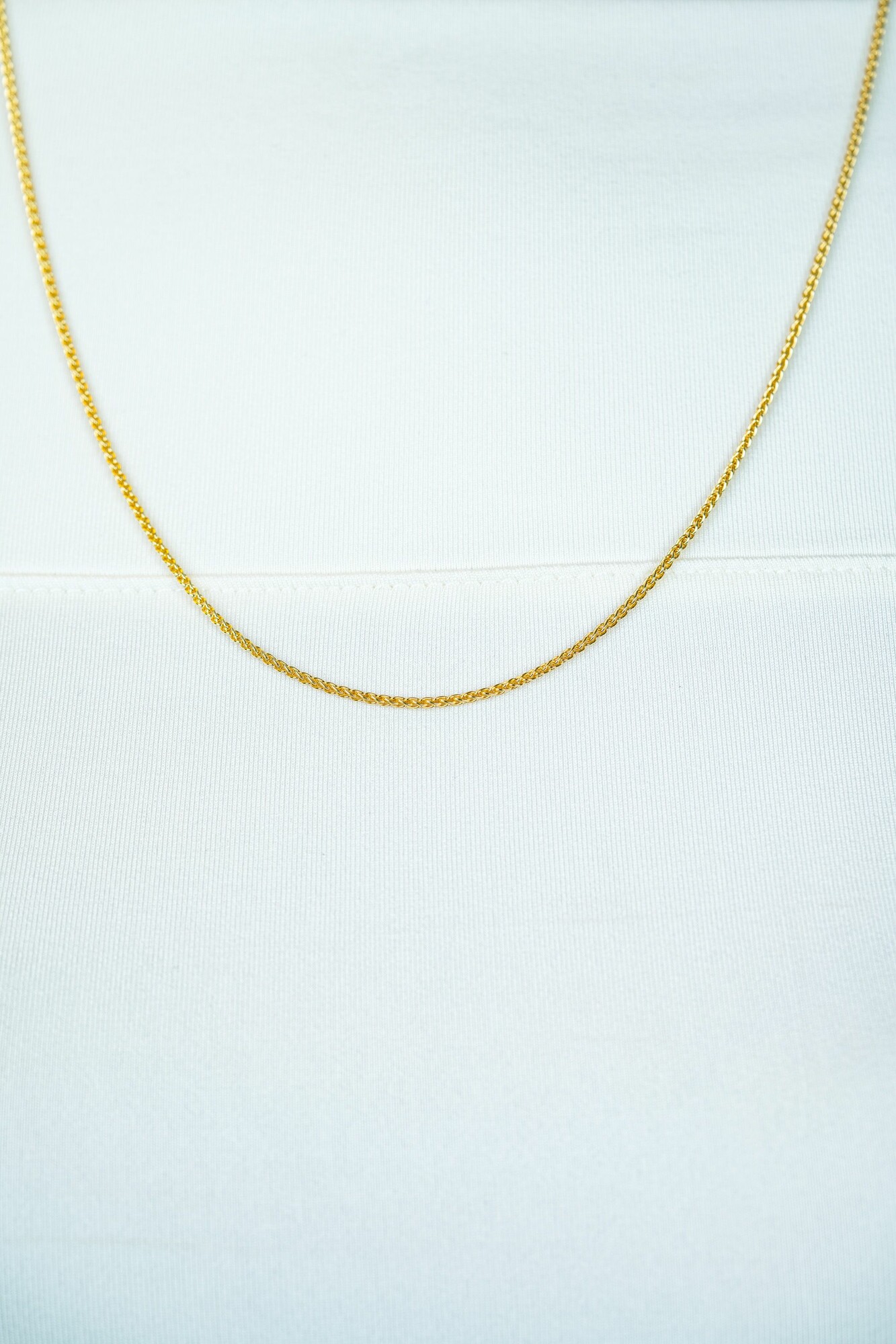 42cm ZINZI zilveren palmier ketting geel verguld ZILC-P42G
