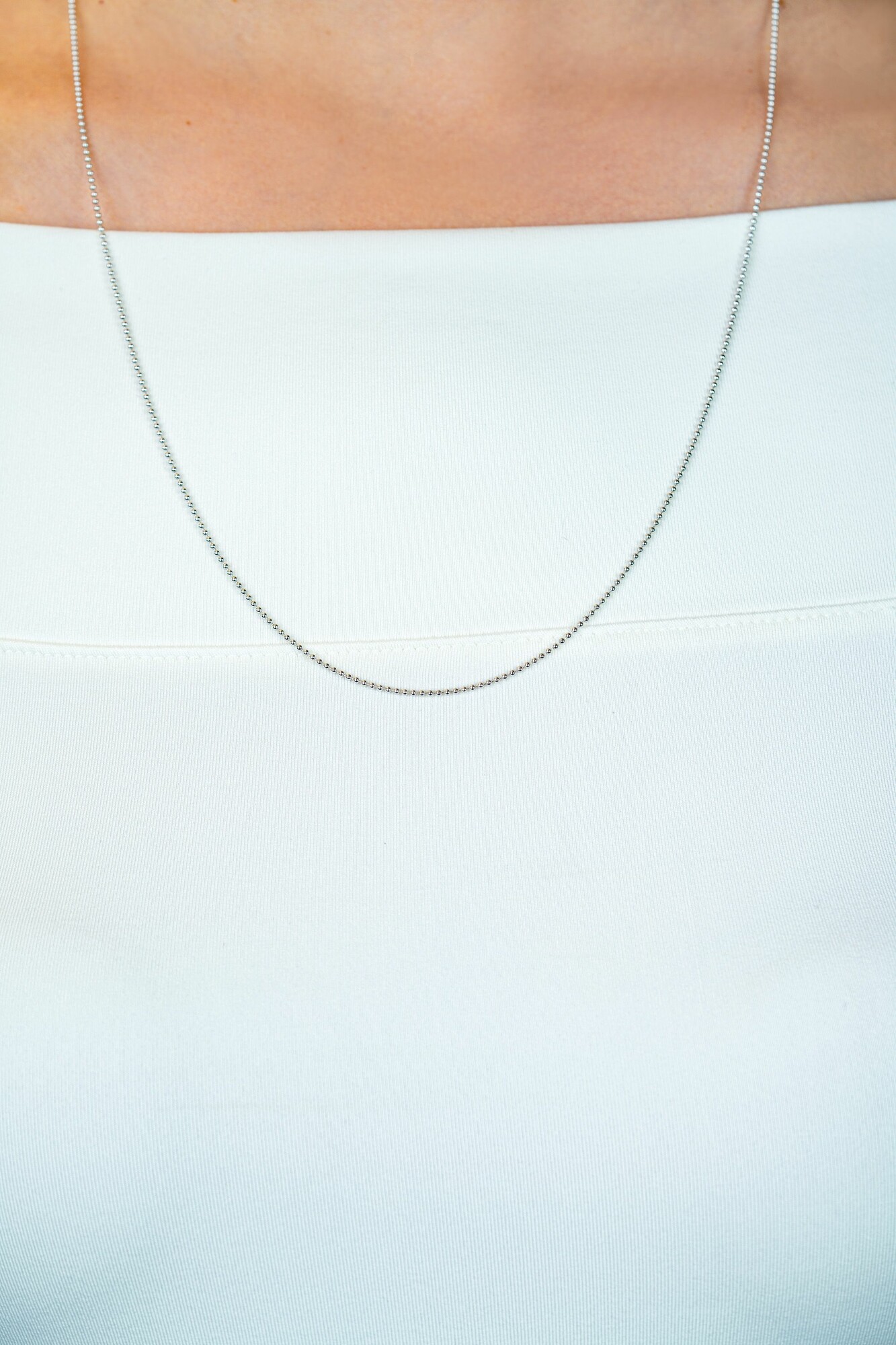 60cm ZINZI zilveren bolletjes ketting ZILC-B60
